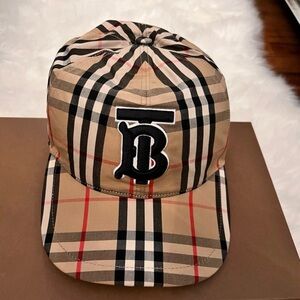 Burberry Beige and Black Plaid Cap